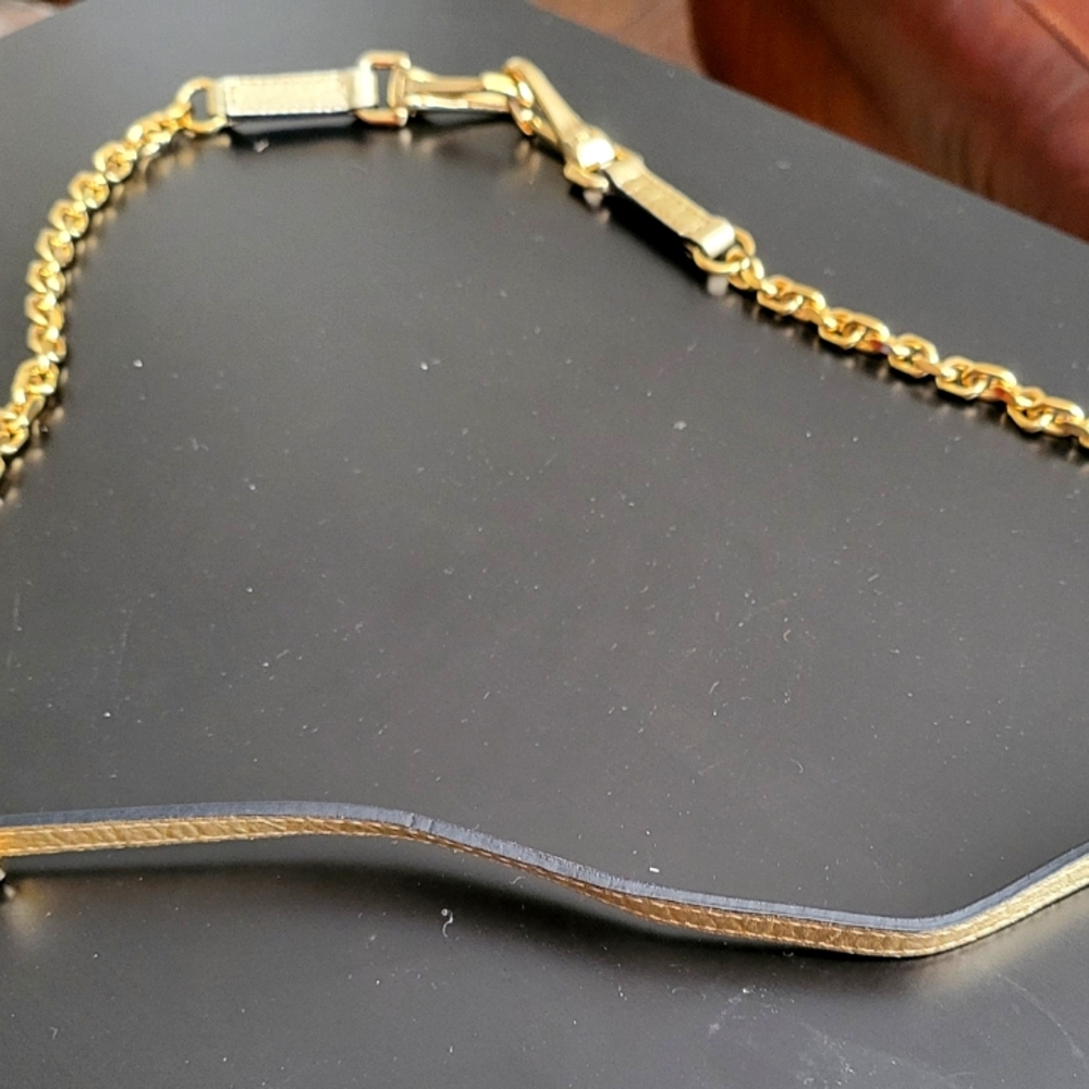Gold tone chain belt accessory